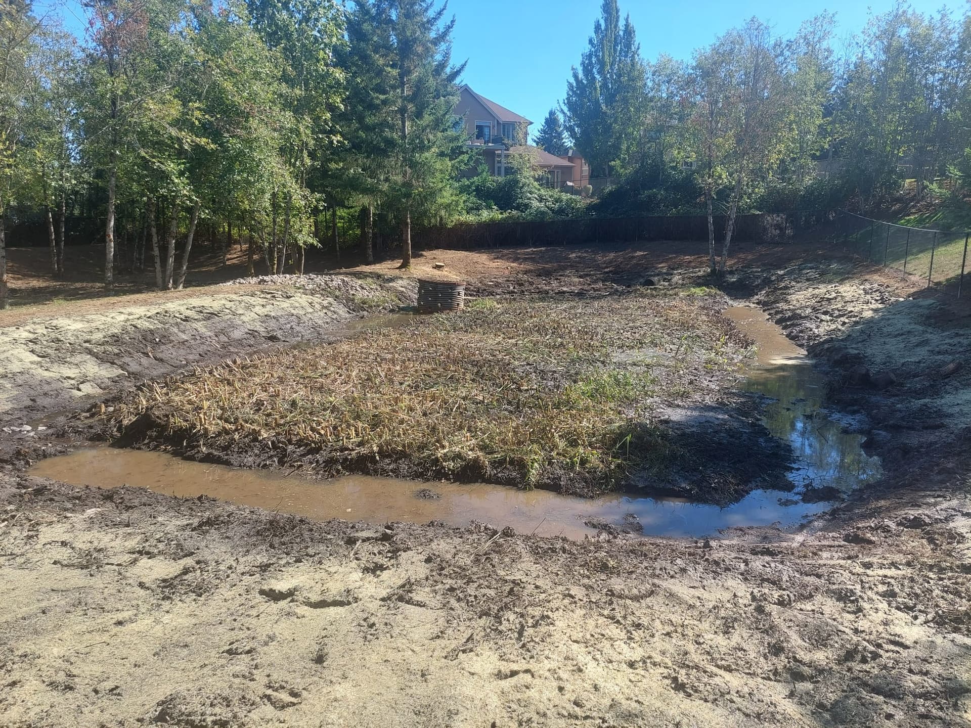 Completed drainage infrastructure